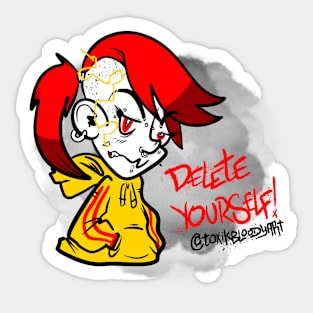 Delete Yourself Sticker